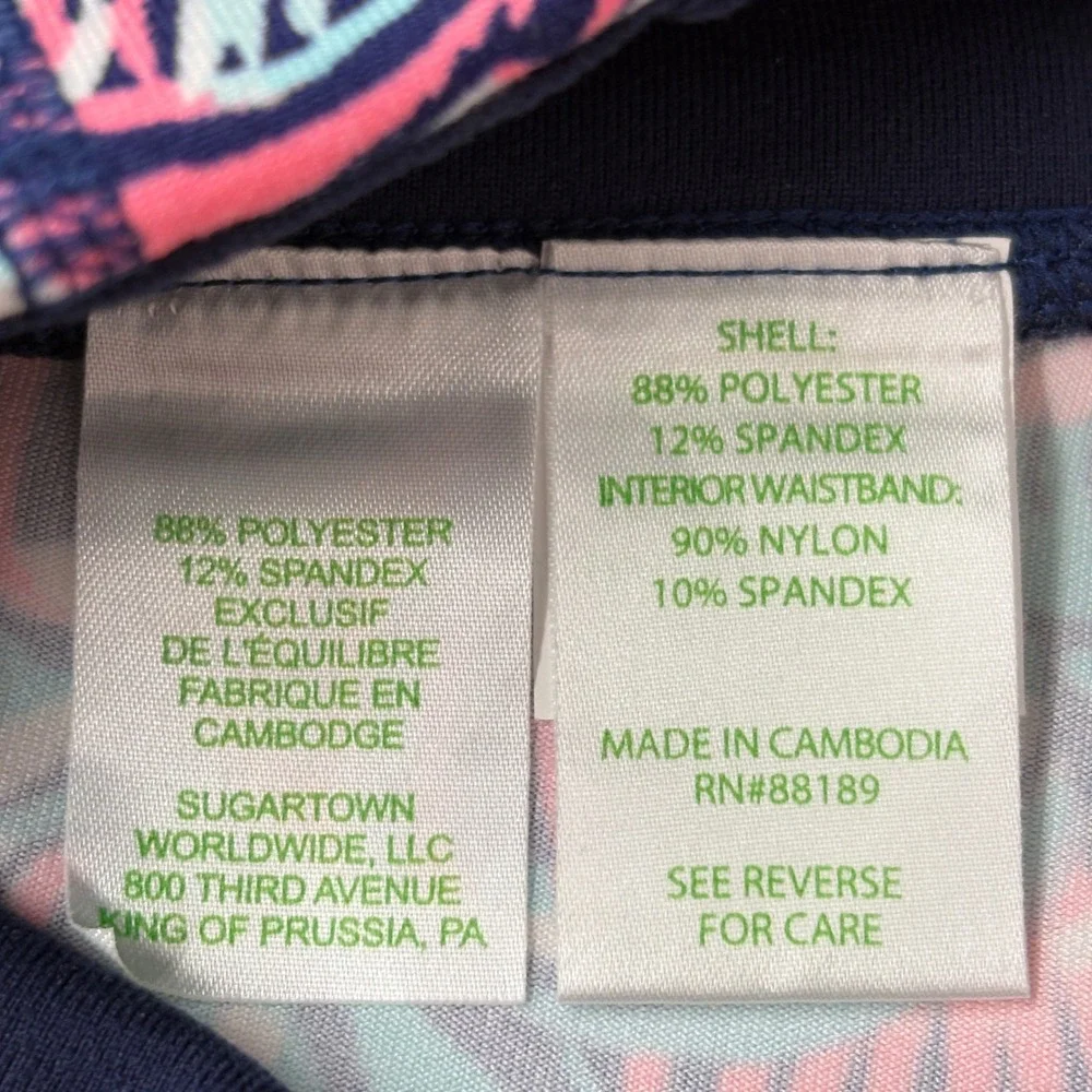 Lilly Pulitzer Women‎ Leggings Small Pink Blue Luxletic Activewear 28007 Resort